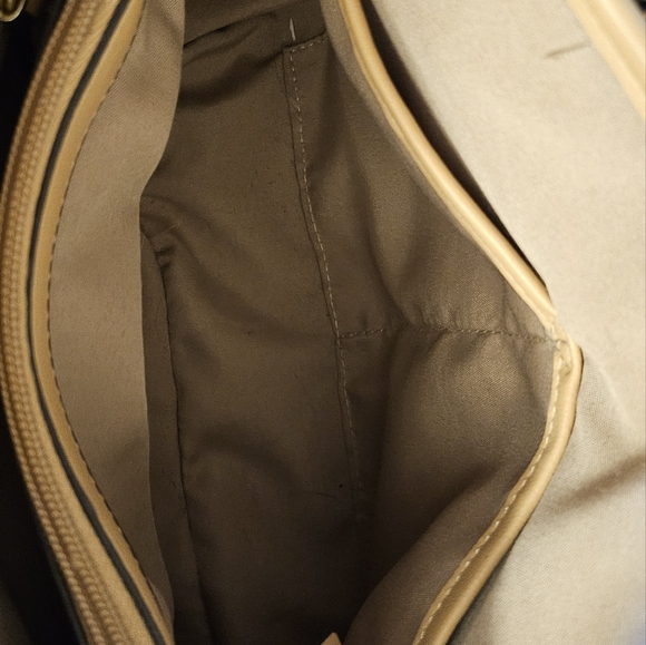 Nanette Lepore Crossbody Purse Tan and White Gingham with Card Case - Picture 6 of 10